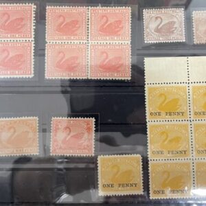 AUSTRALIA OCCIDENTAL. IVERT 69/72(2),75,76, 77, 79(7). LOTE DE SELLOS.