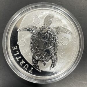 NIUE. AÑO 2022. 2 DOLARES. 1 ONZA PLATA. "TORTUGA". PESO 31,1 GR