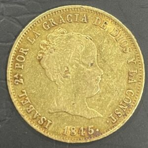 AÑO 1845. ISABEL II. 80 REALES ORO. MADIRD. PESO 6,7 GR