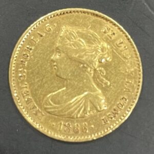 AÑO 1866. ISABEL II. 4 ESCUDOS ORO. SEVILLA. PESO 3,37 GR (ESCASA)