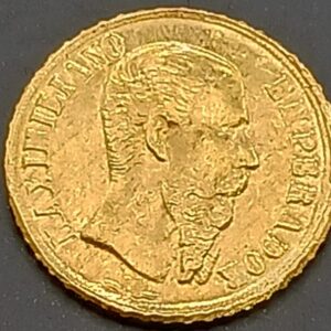 MEXICO AÑO 1865 MAXIMILIANO I PESO ORO. PESO 0,45 ORO GR