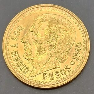 MEXICO. AÑO 1945. 2 PESOS Y MEDIO ORO. PESO 2,1 GR