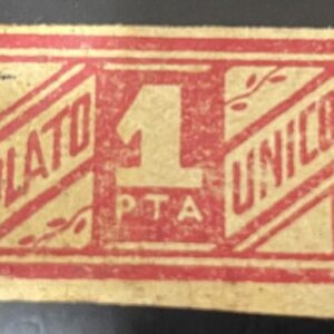 BARCELONA EDIFIL 133 * 1 PTA CARMIN PLATO UNICO BONITO SELLO NACIONAL