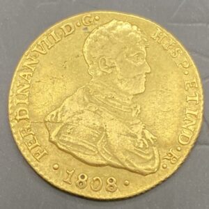 ESPAÑA (62) AÑO 1808 FERNANDO VII CECA SEVILLA 2 ESCUDOS ORO