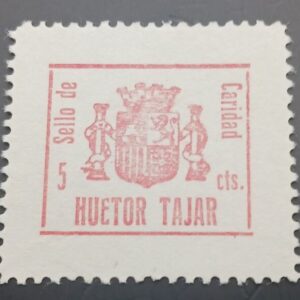 HUERTO TAJAR ( GRANADA ) EDIFIL 19* 5 CTS CASTAÑO CARIDAD.