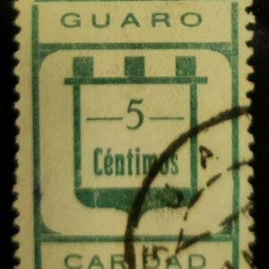 GUARO (HUELVA). EDIFIL 3 US. 5 CT VERDE CARIDAD.