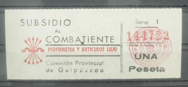 GUIPUZCOA. EDIFIL 36 *. 1 PTA SUBSIDIO AL COMBATIENTE.