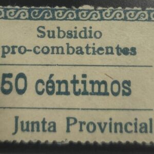 GUIPUZCOA. EDIFIL 27 *. 50 CTS VERDE SUBSIDIO PRO COMBATIENTE.