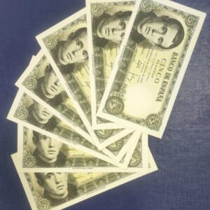 EDIFIL 459a. 5 PTAS 16 DE AGOSTO 1951 SERIE 1C. LOTE DE 7 BILLETES.