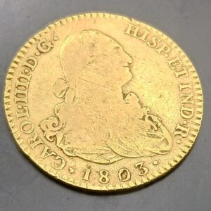 AÑOS 1803. CARLOS IV. 2 ESCUDOS ORO MADRID. PESO 6,7 GR