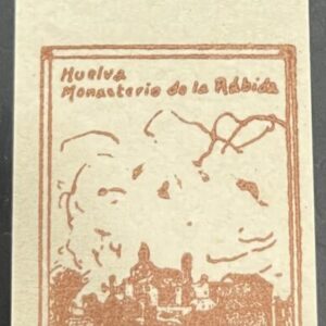 HUELVA. EDIFIL N/C. 25 CTS. CASTAÑO MONASTERIO DE LA RABIDA.