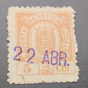 JEREZ DE LA FRONTERA ( CÁDIZ ) EDIFIL 3 US 5 CTS ROSA JUNTA BENEFICA LOCAL