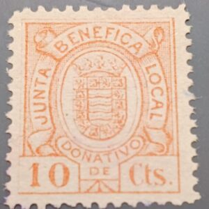 JEREZ DE LA FRONTERA ( CÁDIZ ) EDIFIL 4* .10 CTS   JUNTA BENÉFICA LOCAL