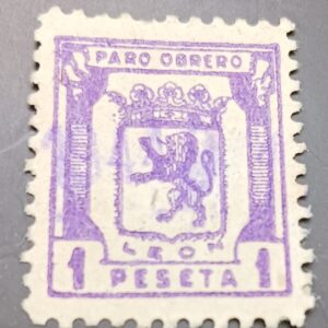 LEÓN. EDIFIL 9 *. 1 PTA LILA PARO OBRERO