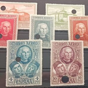 EDIFIL 559 MTa/565 MTa ** SERIE COMPLETA TALADRO EN CADA SELLO. CATÁLOGO 66 €