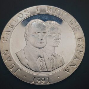 AÑO 1991. 2.000 PTAS PLATA  XXV OLIMPIADA DE BARCELONA " BOLOS " PESO 27