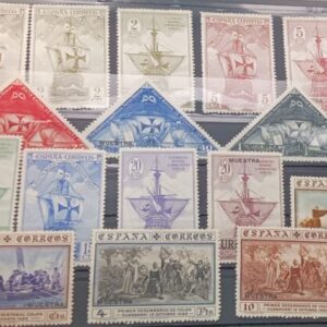 EDIFIL 531M/546 M * SERIE COMPLETA DESCUBRIMIENTO AMÉRICA SOBRECARGA MUESTRA. CATÁLOGO 192 €