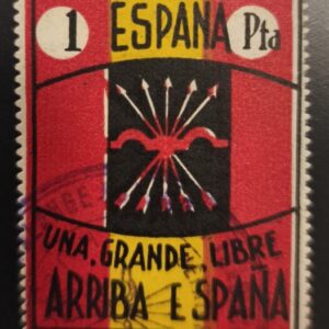 EDIFIL 130 * 1 PTA AMARILLO, ROJO Y NEGRO ARRIBA ESPAÑA