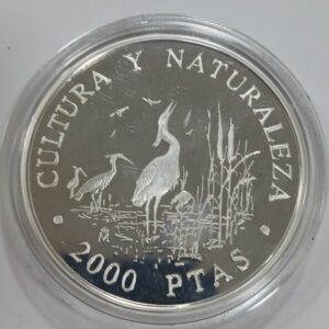 AÑO 1994. 2.000 PTAS PLATA CULTURAL NATURALEZA "GARZAS IMPERIALES". PESO 27 GR