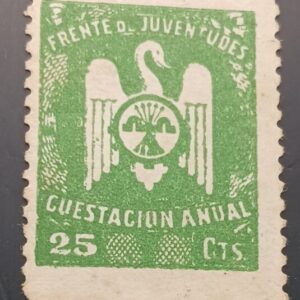 EDIFIL 221 * 25 CTS VERDE FRENTE DE JUVENTUDES.