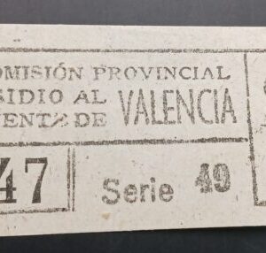 VALENCIA. EDIFIL 026 * 25 CTS SUBSIDIO AL COMBATIENTE.