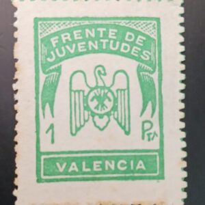 VALENCIA. EDIFIL N/C * 1 PTA VERDE MANZANA FRENTE DE JUVENTUDES.