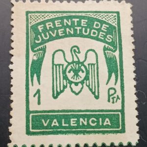 VALENCIA. EDIFIL N/C *. 1 PTA VERDE FRENTE DE JUVENTUDES.