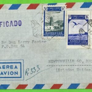 1951.- TETUAN (MARRUECOS) A NEWTONVILLE (EEUU)