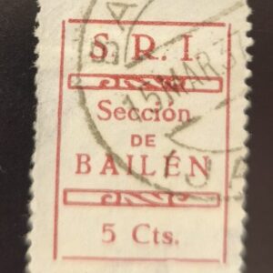 BAILEN (JAEN). EDIFIL 10 US. 5 CTS S.R.I SECCION DE BAILEN.