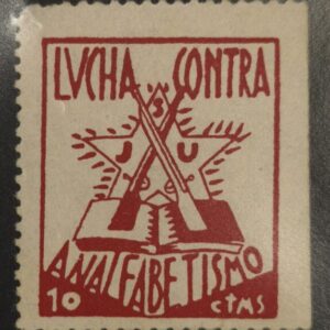 AFINET 1688 *. 10 CTS ROJO CONTRA ANALFABETISMO.