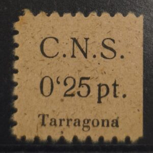 TARRAGONA. EDIFIL 14 *. 0.25 PT C.N.S