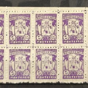 MONTEFRIO (GRANADA). EDIFIL 14 *. 5 CTS VIOLETA, BENEFICENCIA.