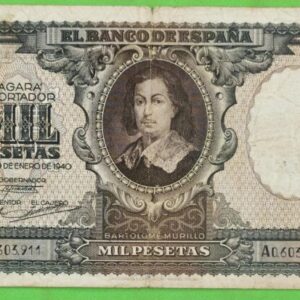 EDIFIL 440. 1000 PTAS 9 DE ENERO DE 1940. CONSERVACIÓN BC