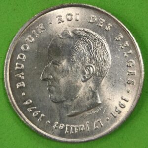 BELGICA. AÑO 1976. BALDUINO I. 250 FRANCOS PLATA. PESO 25 GR