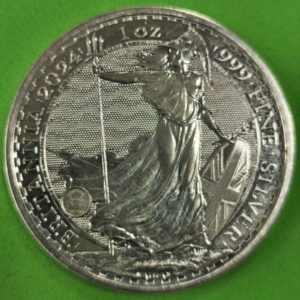 REINO UNIDO. AÑO 2024 CARLOS III 2 LIBRAS PLATA (ONZA 999) BRITANIA. PESO 31,1 GR OFERTA