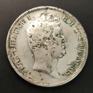FRANCIA AÑO 1831 LUIS FELIPE 5 FRANCO PLATA TOULOUSE. PESO 25 GR