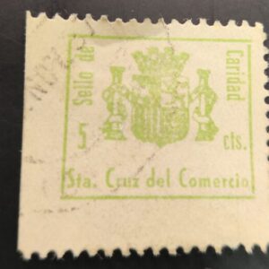 SANTA CRUZ COMERCIO ( GRANADA). EDIFIL 1 US 5 CTS VERDE CARIDAD.