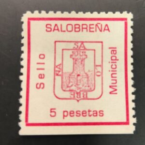 SALOBREÑA ( GRANADA ) EDIFIL N/C * 5 PTAS SELLO MUNICIPAL.