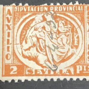 EDIFIL 38 US. 2 PTAS NARANJA AUXILIO A DESVALIDOS.