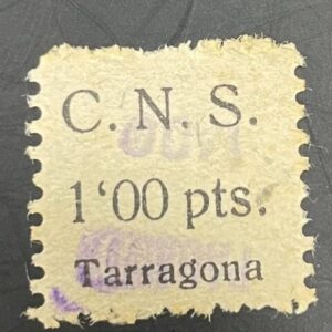 TARRAGONA. EDIFIL N/C. 1 PTA NEGRO C.N.S.
