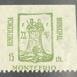 MONTEFRIO (GRANDA). EDIFIL 9 * 15 CTS VERDE  BENEFICENCIA MUNICIPAL