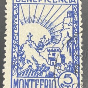 MONTEFRIO (GRANADA). EDIFIL 24 *. 5 CTS AZUL  BENEFICENCIA
