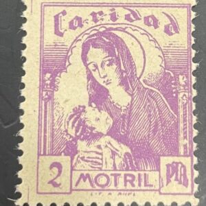 MOTRIL (GRANADA). EDIFIL 25 *. 2 PTAS VIOLETA CARIDAD.