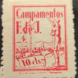 TARRAGONA.  EDIFIL N/C * 10 CTS ROJO CAMPAMENTOS F.de J