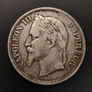 FRANCIA. AÑO 1867. NAPOLEÓN III. 5 FRANCOS PLATA. PESO