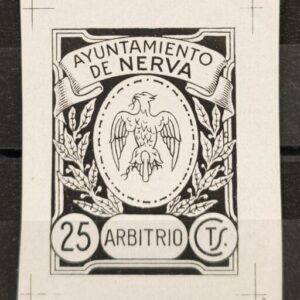 NERVA (HUELVA). EDIFIL NO CATALOGADO. 25 CTS AYUNTAMIENTO DE NERVA