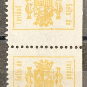 OTIVAR (GRANADA). EDIFIL 2 * 5 CTS OCRE PAREJA CAPICUA.