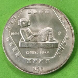 MEXICO. AÑO 1994. 5 PESOS PLATA (999) CHAAC MOL. PESO 31,10 GR