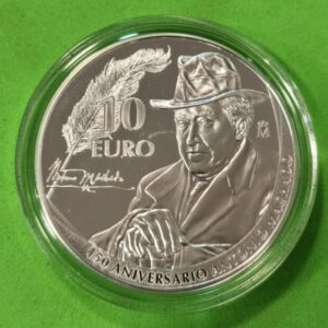 AÑO 2025. 10 EUROS PLATA 150 ANIVERSARIO NACIMIENTO A MACHADO. PESO 27 GR
