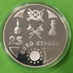 AÑO 1998. 25 EUROS PLATA EMBLEMAS. PESO 168,75 GR